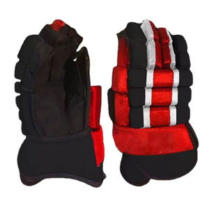 Gants de combat à doigts entiers rouge noir blanc polyester unisexe fermeture auto-agrippante 2027 - Product Image 1