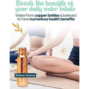 Botella de Agua de Cobre Puro de Alta Calidad para Gimnasio, Yoga y Ejercicio, Botella de Agua de Cobre Puro de la India - Product Image 2