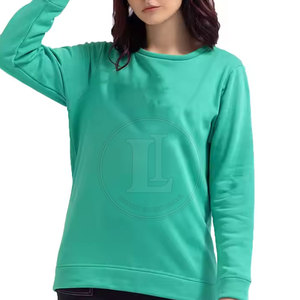 Sweat-shirt pour femme à logo personnalisé sur le devant, manches longues, 100% coton, écologique, respirant, de haute qualité, vente en gros - Product Image 2