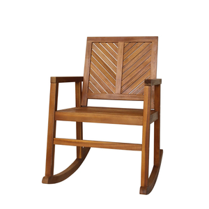 Silla Mecedora Moderna de Madera de Teca Sólida para Exteriores, Silla Mecedora de Lujo para Jardín, Patio, Resort, Hotel y Villa - Product Image 1