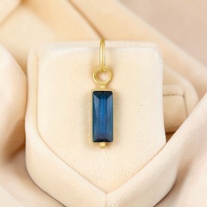 Clear Quartz Pendant Gold Plated Faceted Gemstone Charm Minimal Necklace Jewelry Women Wholesale Supply Gift For Her - Product Image 2