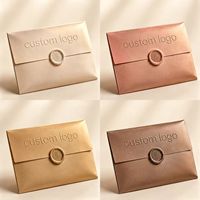 Enveloppe holographique personnalisée, sceau de cire, logo en relief, carte en carton irisé, cartes de vœux, invitations, taille et motif personnalisés