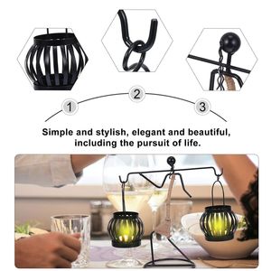 เชิงเทียนโลหะผสมดีไซน์หรูหราสไตล์วินเทจ สำหรับตกแต่งบ้าน โต๊ะอาหาร - Product Image 6