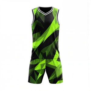 Kit de vêtements de compétition de basketball : Maillot sans manches et short en tissu respirant, personnalisable avec nom, numéro et logo - Product Image 1