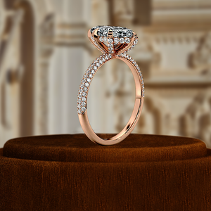 Anillo de Compromiso con Diamante Cultivado en Laboratorio de Corte Marquise de 1.5CT, Certificado IGI, Regalo de Promesa, Oro Sólido de 14k, Anillo de 6 Puntas, Anillo de Novia - Product Image 6
