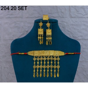 Bijoux de mariage du Moyen-Orient luxueux, exquis et élégants, dernières tendances MIJ, ensemble de bijoux vintage plaqué or de haute qualité - Product Image 2