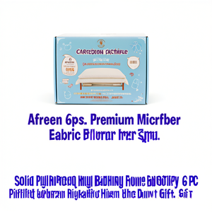 Ensemble de draps de lit en microfibre de qualité supérieure Afreen, 6 pièces, motif de dessin animé uni, haute qualité, 6 pièces, literie de mariage pour la maison, l'hôtel, cadeau - Product Image 3