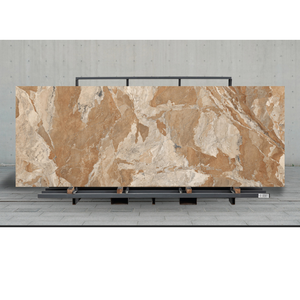 Terra Gold Marble Look Sintered Stone Big Porcelain Slab <b>Tiles</b> - Product Image 1