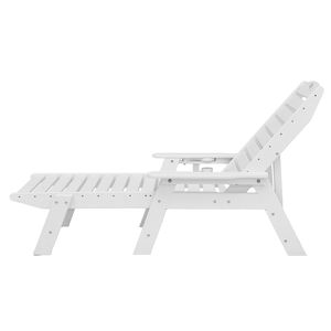 Sdraio da Esterno in HDPE Regolabile a 6 Posizioni con Capacità di Carico di 180 Kg, Chaise Longue con Schienale, Lettino Prendisole - Product Image 4