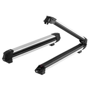 Porte-skis universel pour toit de voiture, support pour 6 paires de skis, 4 snowboards, 2 cannes à pêche, compatible avec la plupart des barres transversales à fentes, inclus - Product Image 1