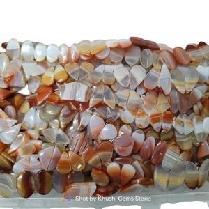 ต่างหูหินออนิกซ์ธรรมชาติรูปทรงผสม ขนาด 10-25 มม. น้ำหนัก 3-5 กรัม ขายส่ง รับรองโดยผู้เชี่ยวชาญภายนอก ยี่ห้อ Khushi Gems - Product Image 2