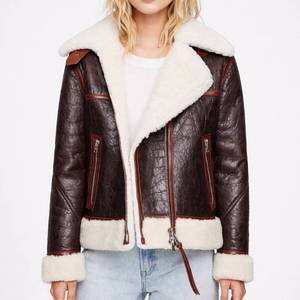 Chaqueta de Motociclista Transpirable de Piel de Oveja Elinor en Color Marrón Chocolate - Chaqueta de Piel de Oveja Marrón - Product Image 1