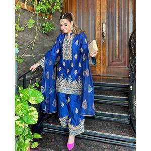 Beau haut et bas de fête avec ensemble élégant de taille Dupatta XL - Product Image 5
