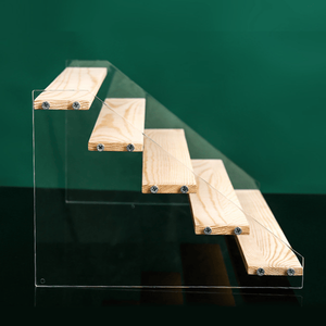 Wooden Trading Card <b>Display</b> Stand Riser Shelf Magnetic Holder for Graded Cards Self-Pickup Orders Toy Figure <b>Display</b> <b>Case</b> - Product Image 5