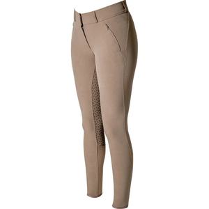 Pantalon d'équitation taille haute pour femme, long, en coton tricoté avec élasthanne, extensible dans les quatre sens, fermeture boutonnée, couleur personnalisable - Product Image 1