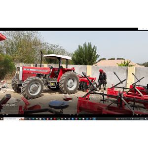 รถแทรกเตอร์ Massey Ferguson MF 375 4WD 75แรงม้ารองรับรถเข็นสำหรับการเพาะปลูกผลิตในปากีสถาน - Product Image 1