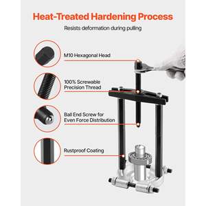 Kit d'extracteur de roulements robuste de 5 tonnes, 14 pièces, mâchoires de 2 pouces et 2,8 pouces, outil de démontage de roulements de roue de 2,8 pouces, pignon de 2,8 pouces - Product Image 5