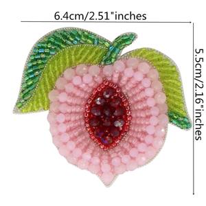 Broche Citrouille Perlée Faite à la Main, Broderie de Perles et Paillettes, Applique, Accessoire de Mode Halloween, Vente en Gros - Product Image 3