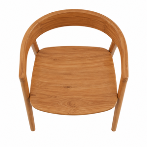 Solid Teak Wood Dining <b>Chair</b> Split <b>Floating</b> Backrest Modern Scandinavian Design Durable Eco-Friendly Waterproof Home Office Park - Product Image 3