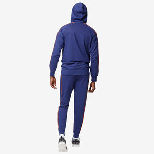 Ensemble survêtement homme personnalisé avec logo – Nouveau design respirant en polaire, sweat à capuche zippé et short de jogging XL Plus imprimé pour l'hiver - Product Image 2