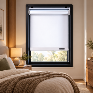 Persiana Enrollable Eléctrica Personalizada, con Filtro de Luz, para Privacidad, Moderna, Impermeable, Ecológica, OEM, ODM, MOQ Bajo, Residencial - Product Image 1