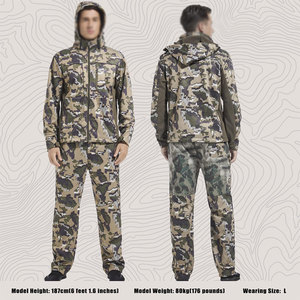 เสื้อแจ็คเก็ตสำหรับล่าสัตว์ผู้ชาย Halex International OEM ลายพรางแบบเรียบ ผลิตในปากีสถาน อุปกรณ์ทางยุทธวิธีสำหรับกิจกรรมกลางแจ้ง ผ้า soft shell สำหรับสภาพอากาศหนาวเย็น - Product Image 1