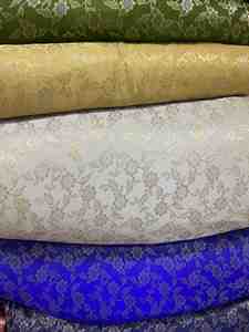 Dyeable <b>Fabric</b> Jacquard <b>Fabric</b> with Metallic Floral Motif for Ethnic Wear & Fashion Apparel - Product Image 2