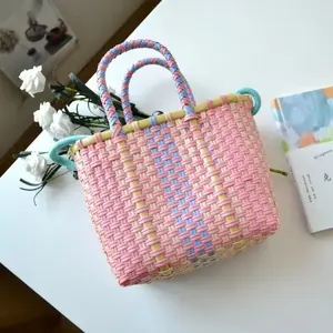 Bolso de Mano Ecológico de Plástico Reciclado, Bolso Tote de Moda, Bolso Reutilizable Sostenible para Compras, Uso Diario y Viajes - Product Image 5