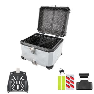 Top Case Moto 80L Universel en Aluminium Rigide Étanche avec Verrou de Sécurité Amovible - Product Image 1