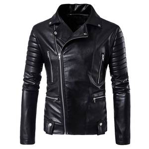 Veste en cuir pour homme, nouvelle mode, respirante, coupe-vent, en cuir, style bomber, très vendue - Product Image 1