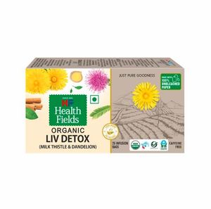 HealthFields Infusion Biologique Détoxifiante de Chardon-Marie et Pissenlit en Poudre Vitaminée Sans Caféine Améliore l'Immunité pour Tous, Y Compris les Femmes Enceintes - Product Image 1