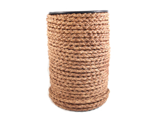 6mm Round <b>Braided</b> Leather Cords for making jewelry <b>accessories</b> Genuine leather cords in whole sale price - Product Image 1