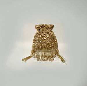 Handmade Silk Embroidered Bag With <b>Beaded</b> <b>Fringe</b> Flower Pattern Art Collectible By AALIYAN IMPEX - Product Image 3