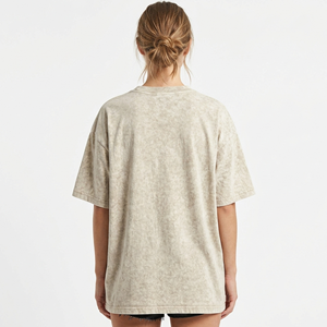 Camiseta de hombros caídos para mujer, estilo urbano, de algodón, lisa, larga, holgada y oversize - Product Image 3