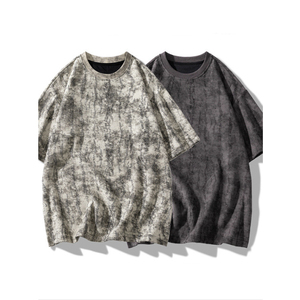 Camiseta de Manga Corta para Hombre, Estilo Tie Dye, Oversize, Transpirable, Cuello Redondo, Algodón, Casual, Streetwear - Product Image 1