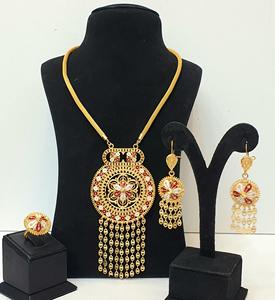 Colección Africana 4GRM Dubai, Chapado en Oro de 24K, Nuevos Diseños Árabes, Piedras Sintéticas Azules y Blancas, Gran Venta, Nuevo con Descuento - Product Image 1