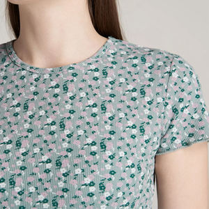 Top Corto Casual Básico sin Mangas para Mujer, Cuello Alto, Tejido de Algodón Acanalado, Venta al Por Mayor - Product Image 2