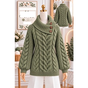 Pulls 100% acrylique ou coton, calibre 12, pour femmes, très tendance, style décontracté, pour la saison hivernale, fournisseur du Bangladesh. - Product Image 5