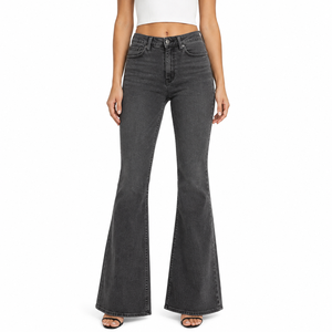 Jeans droits personnalisés pour femmes, coupe slim, denim 2026, jean pour femme, pantalon en denim ample surdimensionné - Product Image 1