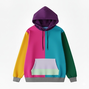Sweat-shirt décontracté à capuche 100 % coton respirant et écologique pour homme, coupe régulière, doublé, 300g, style printemps, avec logo frontal, en tissu français - Product Image 3