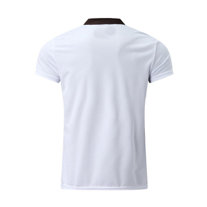 เสื้อผ้าลำลองผู้ชาย ปักโลโก้ได้ ผ้าคอตตอนเจอร์ซีย์สีพื้น แห้งเร็ว แขนยาว คอปกเรียบ ย้อมสีพื้น รับผลิตแบบ OEM - Product Image 6