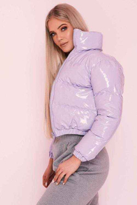 Veste matelassée courte OEM de haute qualité pour l'hiver, style streetwear, avec motif imprimé personnalisé, coupe-vent, pour femme, chaude, en duvet - Product Image 3