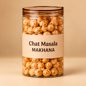 Chat Masala Makhana |   Noix de renard grillées croustillantes, saveur savoureuse, qualité supérieure, paquets de 90 g, vente en gros, fournisseur d'exportation - Product Image 1