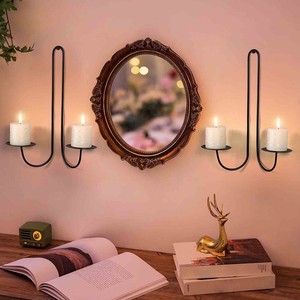 Juego de Apliques de Pared Metálicos Minimalistas Modernos, Diseño Curvo Elegante, Ahorro de Espacio, Construcción Robusta, Decoración Cálida para el Hogar - Product Image 4