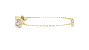AFFORDABLE 3.0CT LAB GROWN ROUND CUT DIAMOND BRACELET SET 18KT <b>SOLID</b> YELLOW <b>GOLD</b> RHODIUM PLATED for DAILY USE WEDDINGS FOR WOMEN - Product Image 2