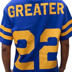 Camiseta Oversize Sigma Gamma Rho para Mujer, Azul y Dorado, con Gráfico de Hermandad Griega, Estilo Casual Urbano - Product Image 4