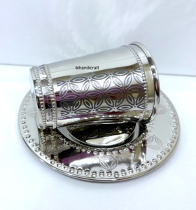 Luxury Customised Engraving Stainless Steel Kiddush <b>Cup</b> <b>Set</b> With Matching Plate best for Bat Mitzvahs Jewish Holidays shabbat - Product Image 2