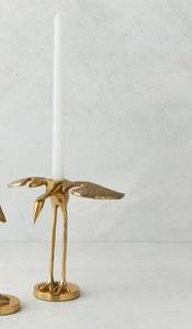 Candelabro de Lujo de Latón Dorado con Diseño de Grulla, Juego de Portavelas Decorativos con Estatua de Garza para Decoración Vintage del Hogar y Bodas - Product Image 5