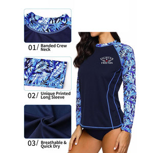 Fabricante de Fábrica, MOQ Bajo, Rash Guard Personalizado, Venta Caliente, Rash Guard Estampado de Buen Rendimiento para Mujer - Product Image 5