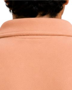 Peach Men Oversized Quarter Zip Sweatshirt Pullover Fleece Cotton Polyester Casual Winter Sweatshirt With <b>Stand</b> Collar Zip Neck - Product Image 4